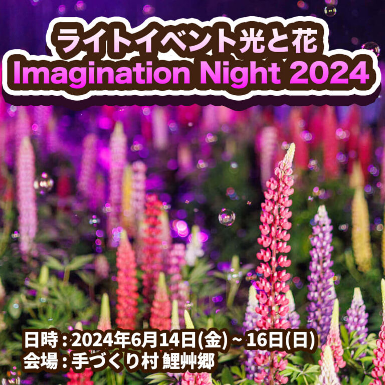 ライトイベント光と花 - Imagination Night 2024 | 手づくり村鯉艸郷 | 青森県十和田市