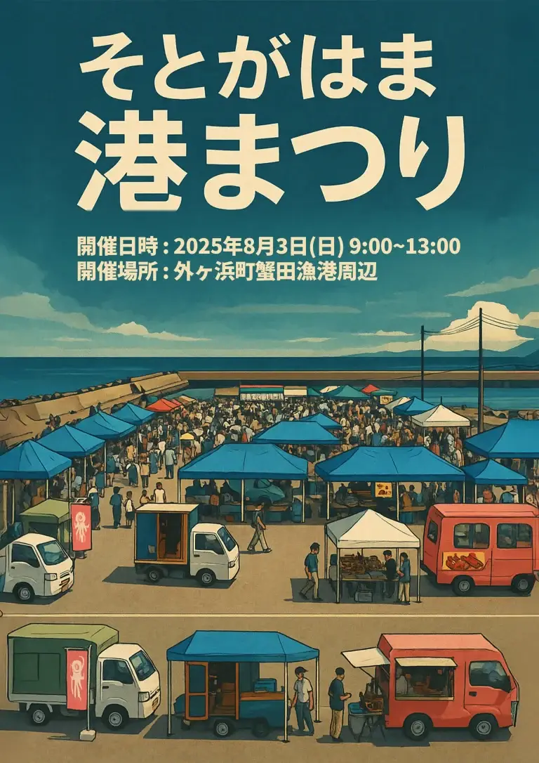 そとがはま港まつり｜蟹田漁港で開催！物産・グルメ・体験盛りだくさんの夏まつり | 青森県外ヶ浜町