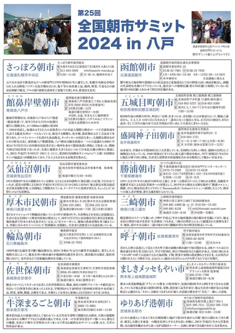 全国朝市サミット2024 in 八戸 | 青森県八戸市