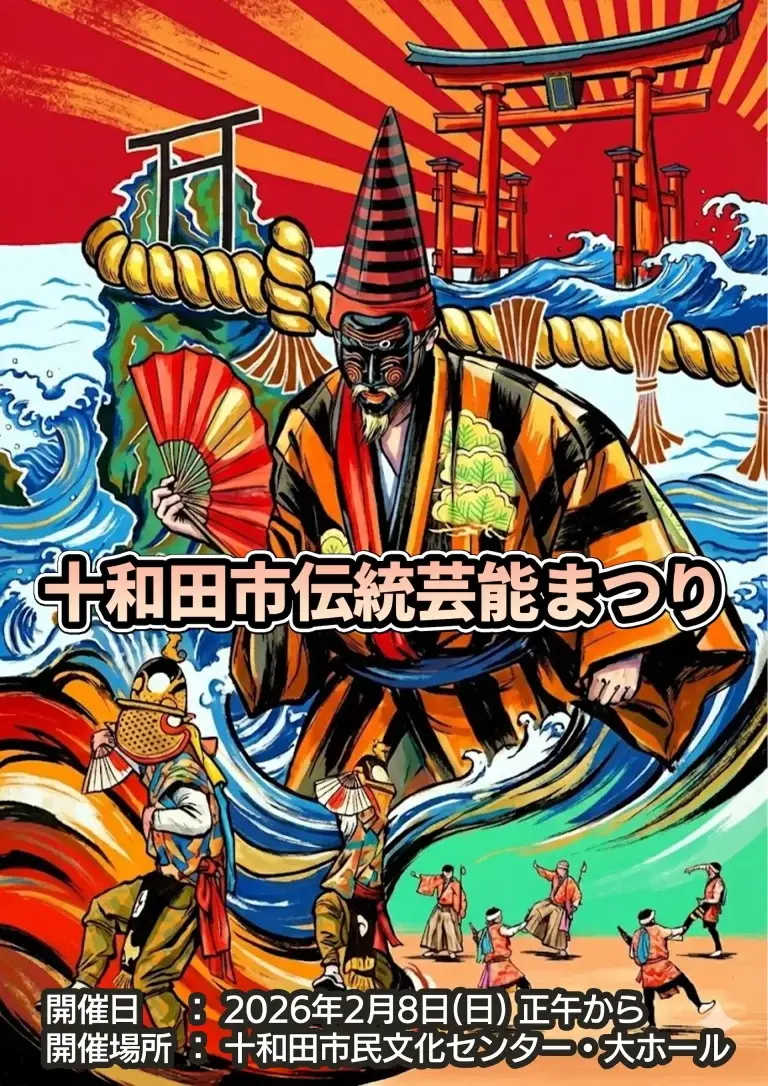 十和田市伝統芸能まつり2026 | 神楽・駒踊・鶏舞・獅子舞の祭典 | 青森県十和田市