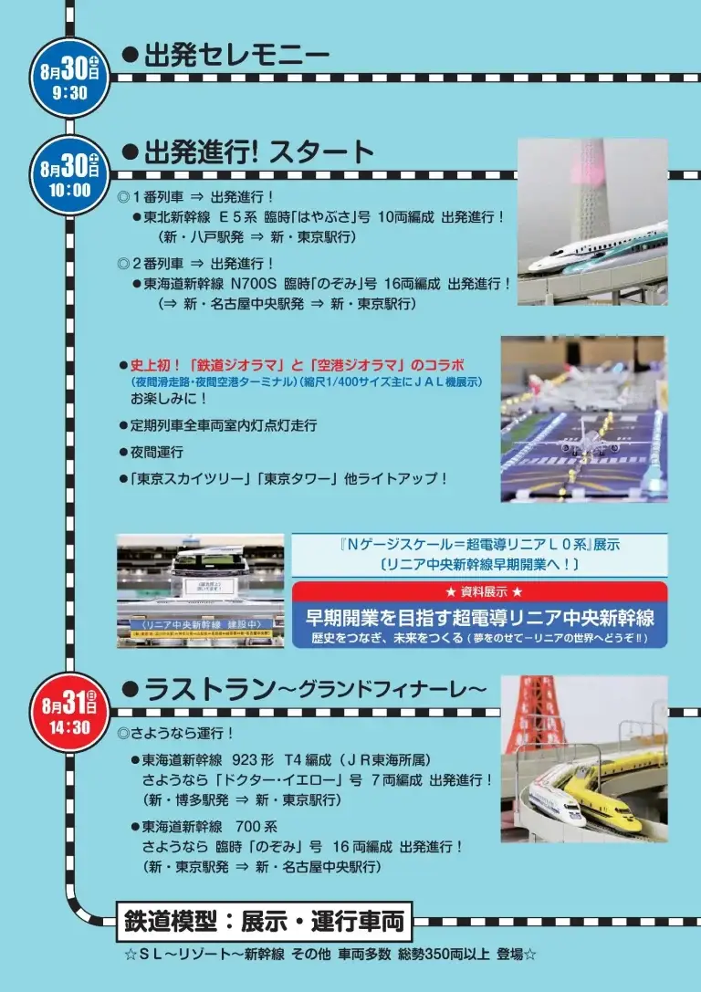 第8回 八戸公園鉄道模型運転会＆鉄道写真展｜“史上初”鉄道ジオラマと空港ジオラマのコラボ！｜青森県八戸市