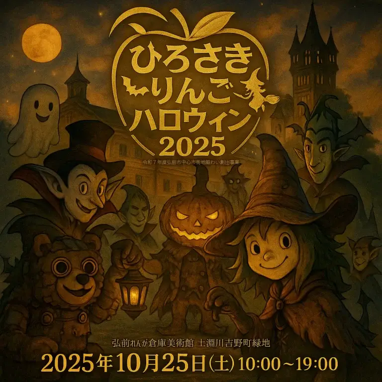 ひろさきりんごハロウィン2025｜弘前れんが倉庫美術館＆土淵川吉野町緑地で開催！ | 青森県弘前市