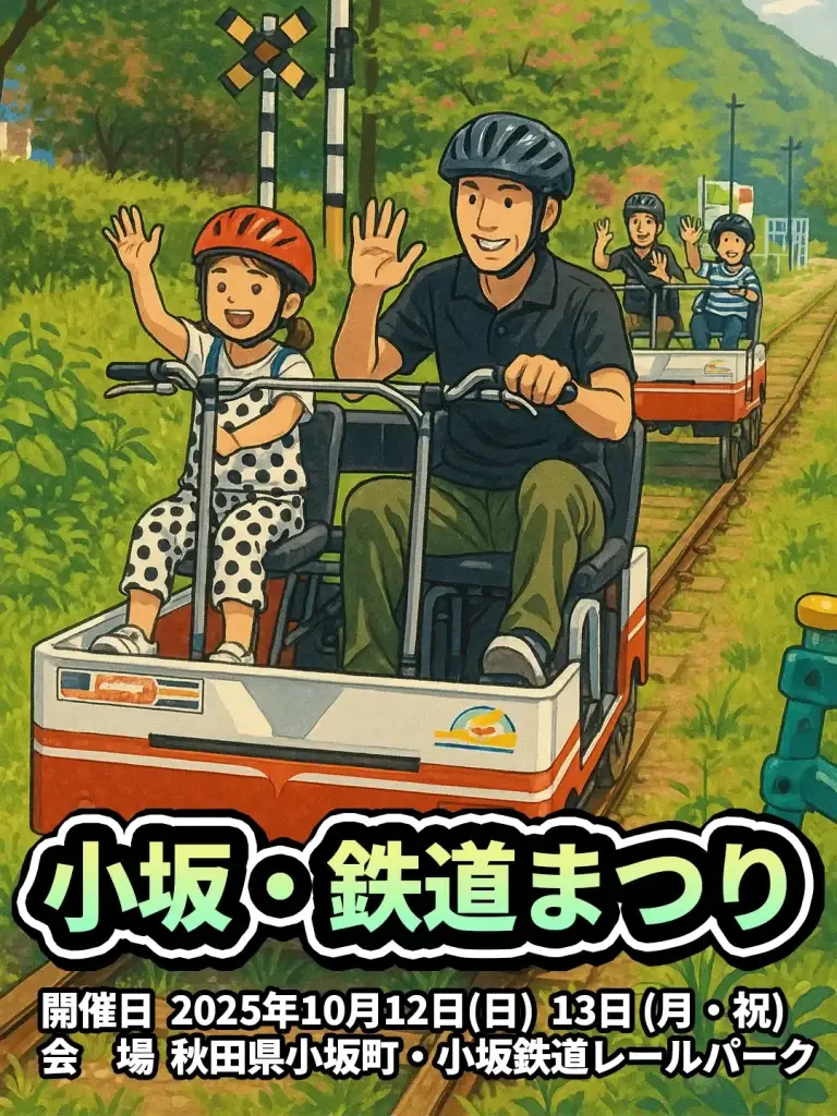 小坂・鉄道まつり2025 | 小坂鉄道レールパークで車両見学＆トロッコ運行 | 秋田県小坂町