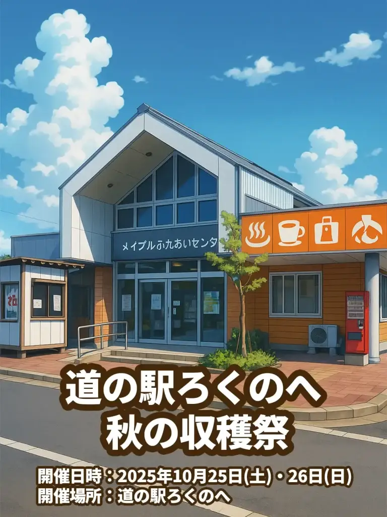 道の駅ろくのへ 秋の収穫祭｜フリーマーケット・縄なり競技・展示即売会 | 青森県六戸町