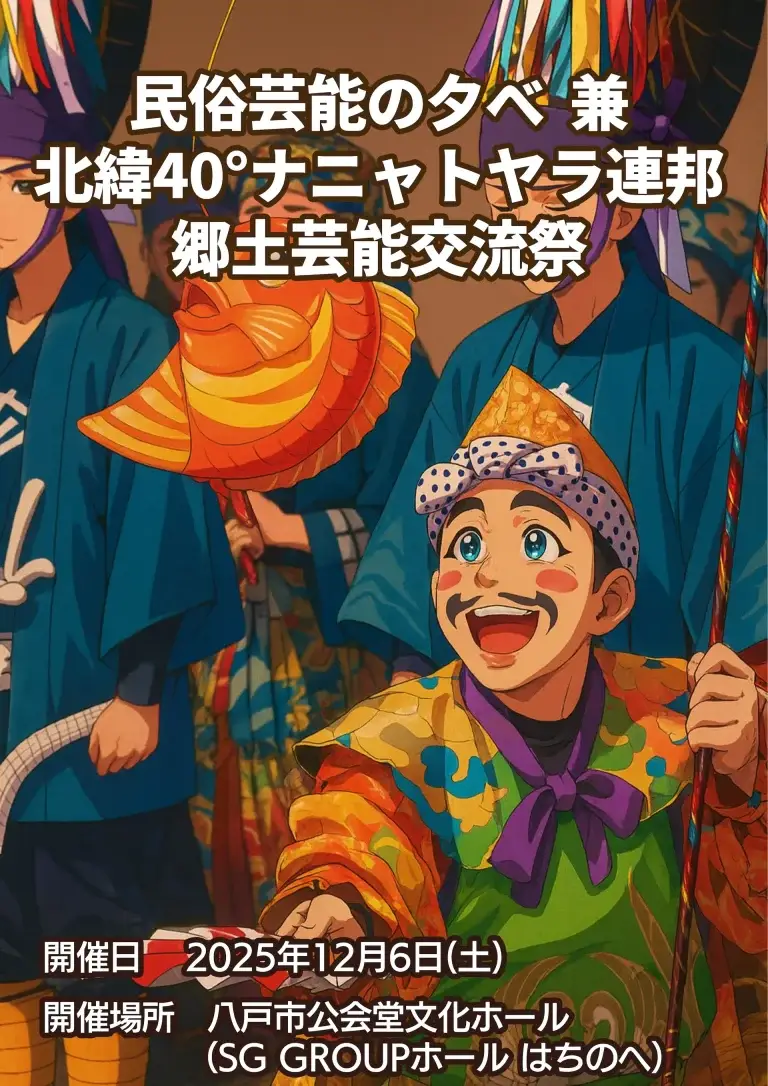 民俗芸能の夕べ兼北緯40°ナニャトヤラ連邦郷土芸能交流祭｜入場無料の伝統芸能イベント | 青森県八戸市