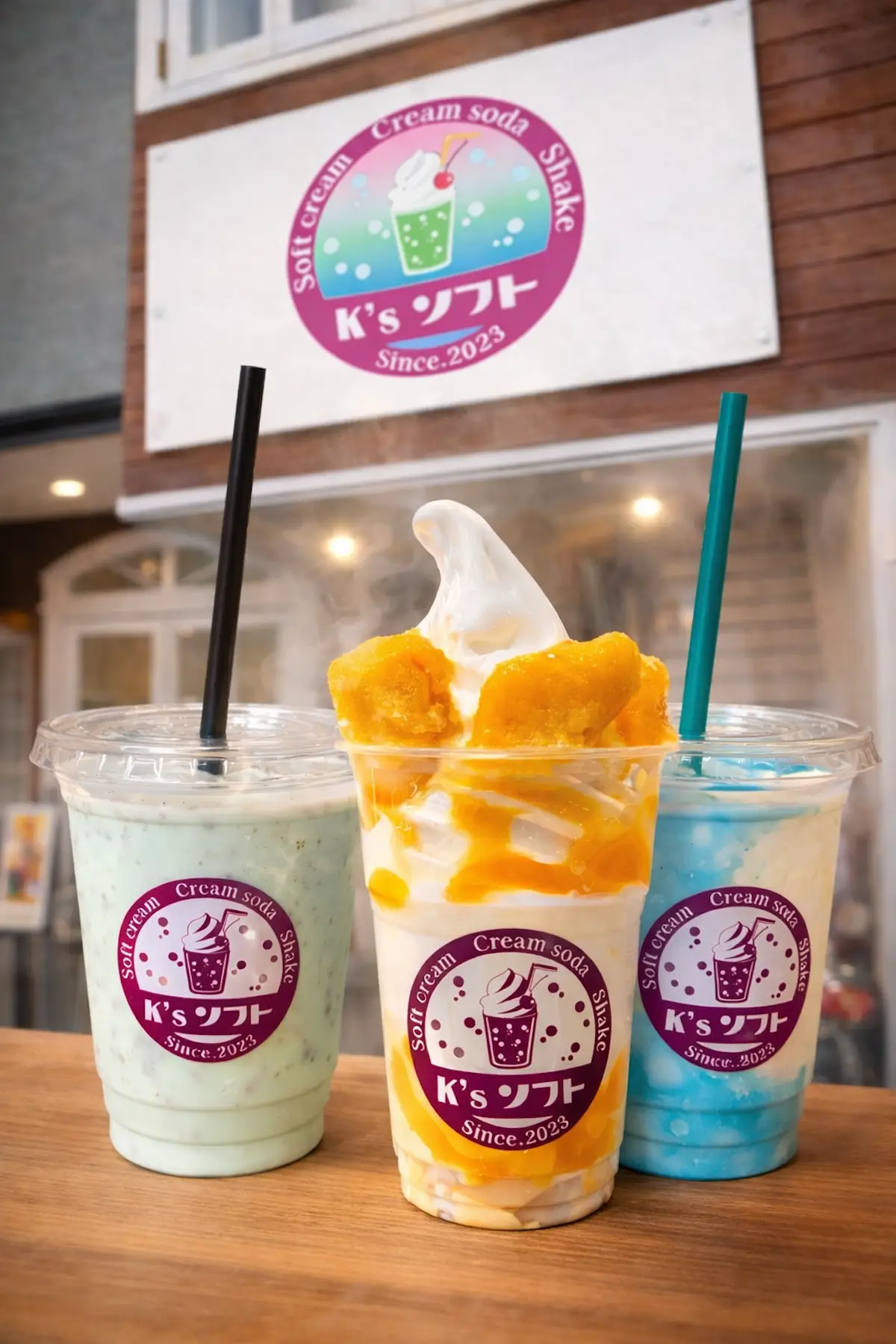 K’sソフト 十和田市 ソフトクリームとドリンクのイメージ画像