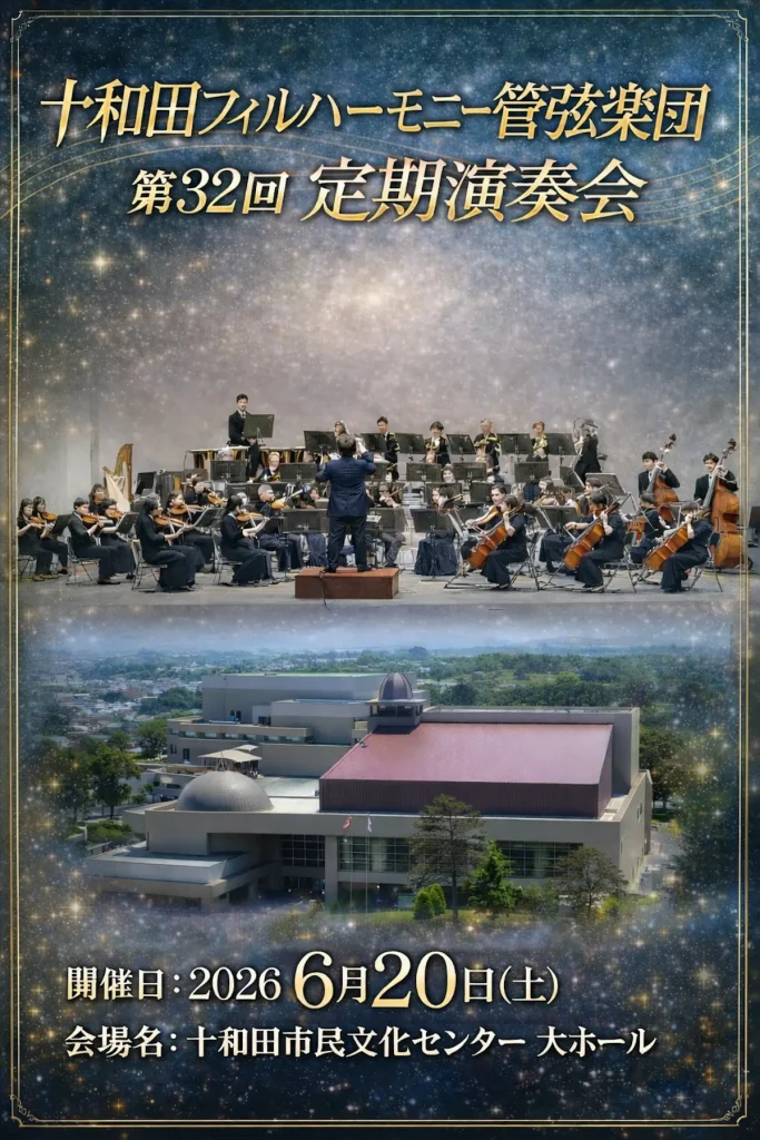 十和田フィルハーモニー管弦楽団 第32回 定期演奏会 | 6/20(土) | 高校生以下無料 | 青森県十和田市