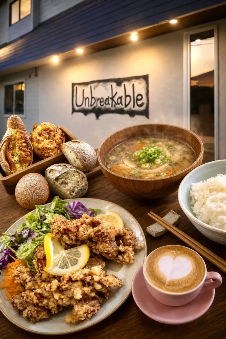 Unbreakable（アンブレイカブル）｜十和田市の店舗外観とランチセットの画像