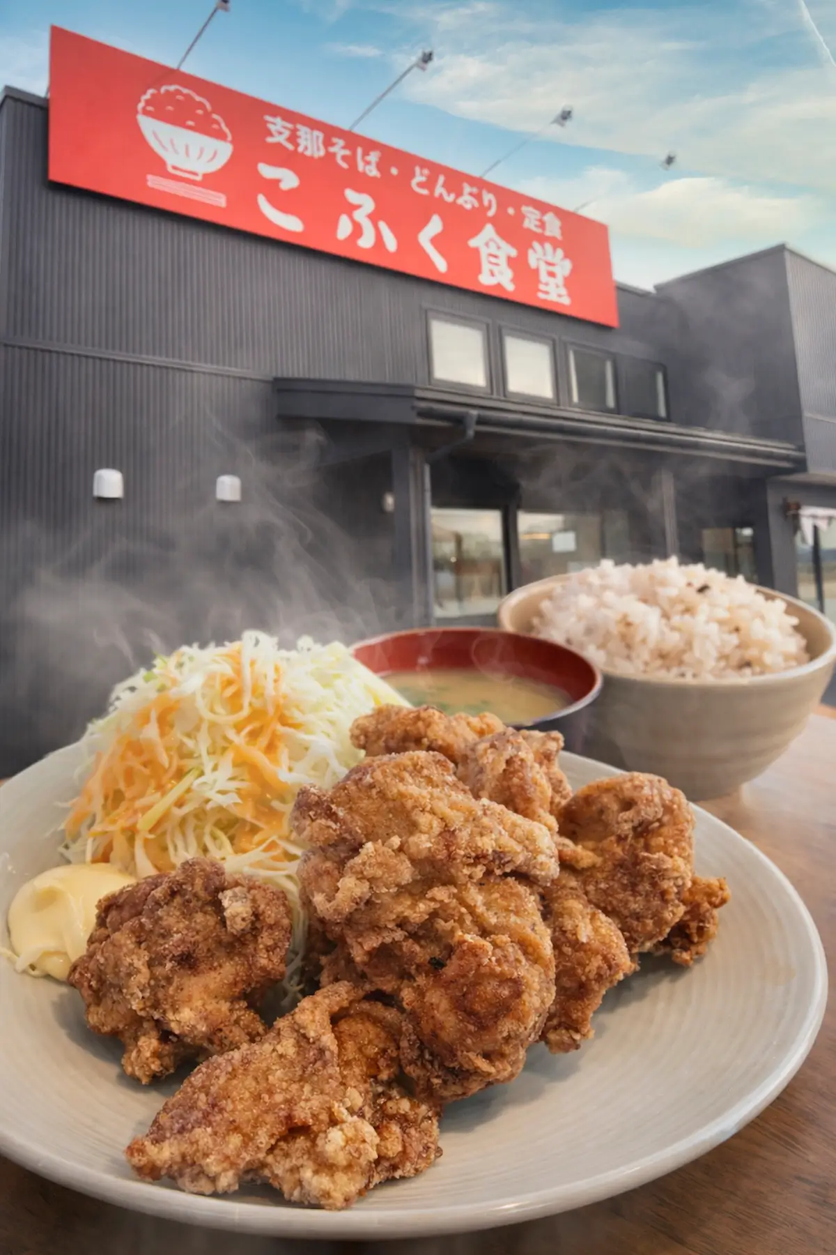 こふく食堂の唐揚げ定食｜十和田市野崎