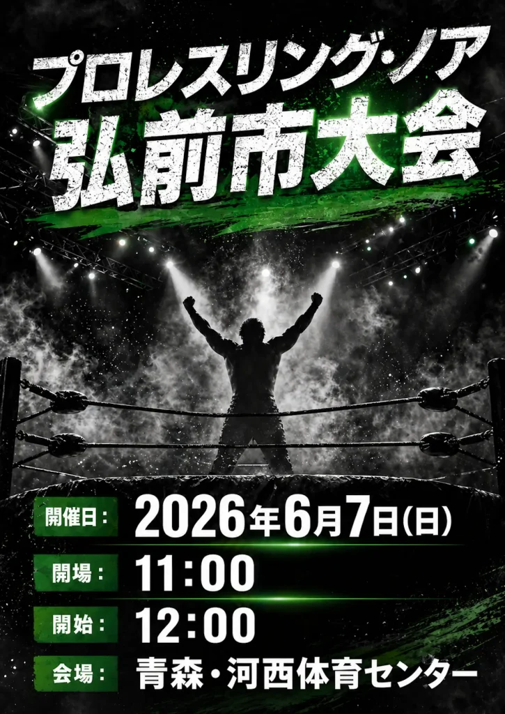 プロレスリング・ノア 弘前市大会｜6月7日(日)河西体育センターで開催｜青森県弘前市