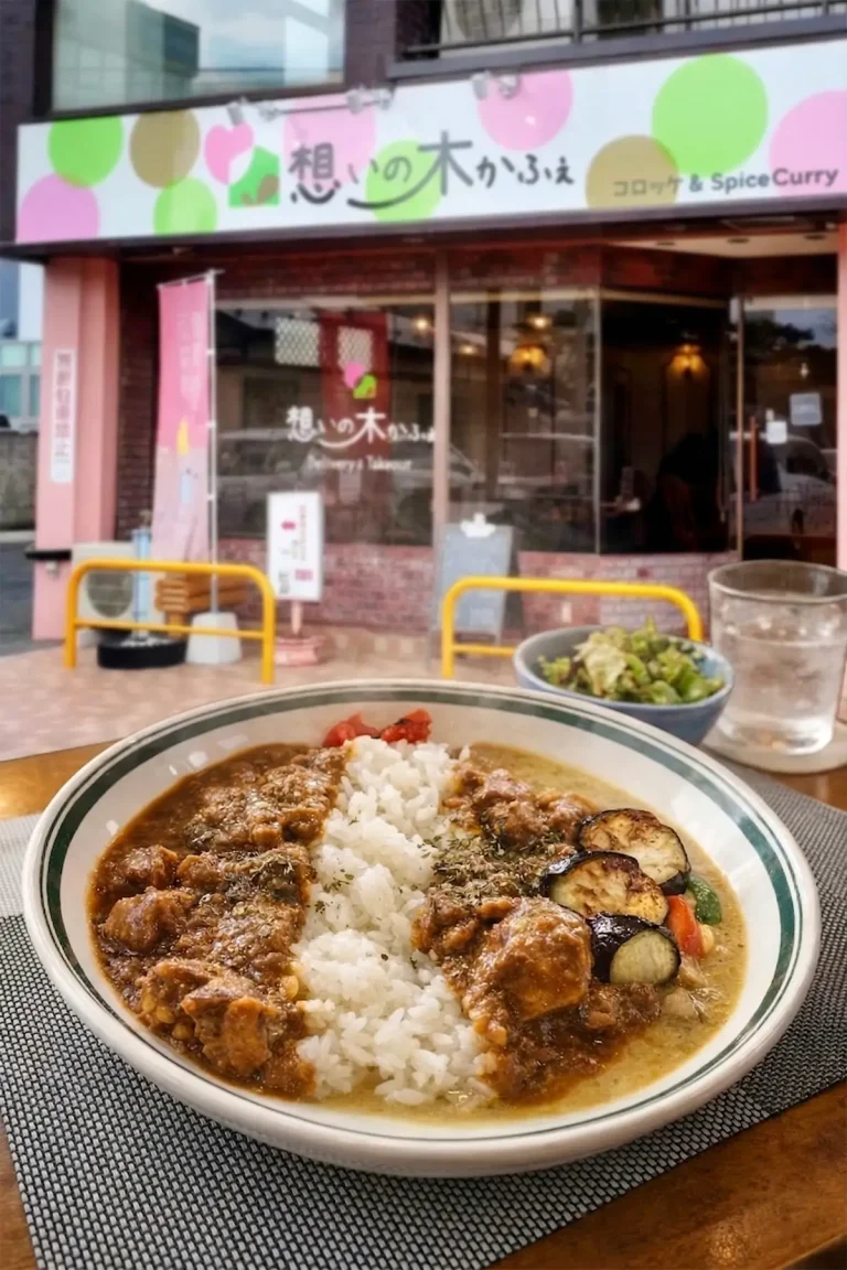 想いの木かふぇ 1 想いの木かふぇ 十和田市 店舗外観とカレーの画像
