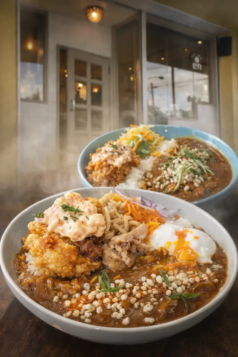 スプーン食堂enの店舗外観と人気プレート料理のアイキャッチ画像
