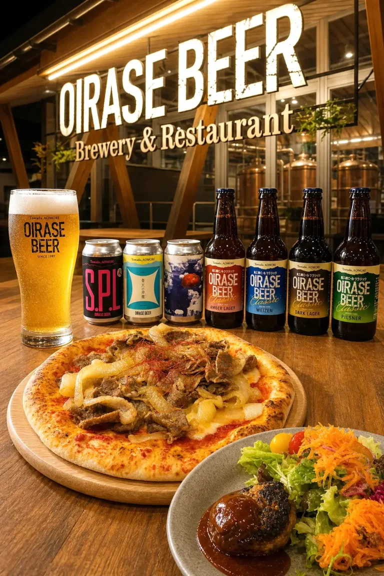 奥入瀬ビール ブルワリー&レストラン|OIRASE BEER Brewery & Restaurant 1 OIRASE BEER Brewery & Restaurant(奥入瀬ビール)|十和田市奥瀬|店舗外観とクラフトビールと十和田バラ焼きピザの画像