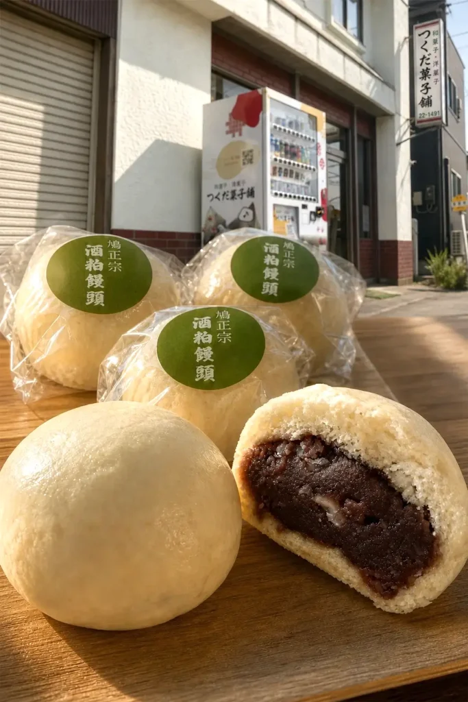 つくだ菓子舗の新商品「鳩正宗の酒粕まんじゅう」 十和田市の地酒「鳩正宗」の酒粕を使用した酒粕饅頭
