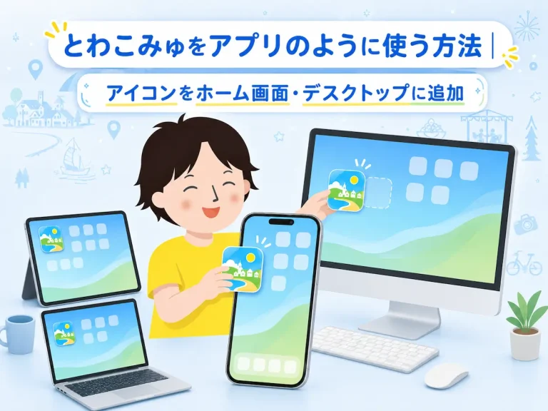 とわこみゅをアプリのように使う方法｜アイコンをホーム画面・デスクトップに追加