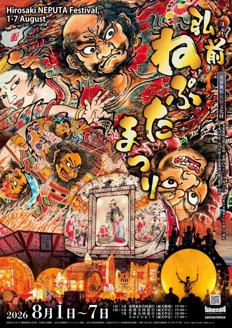 弘前ねぷたまつり 青森県弘前市の夏祭りイベント告知画像