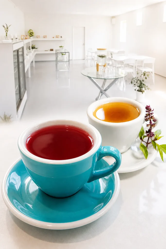 「香り」を楽しむおすすめスポット|鯉艸郷・鯉艸亭・プロスペールカフェをめぐる初夏のおでかけ 6 十和田市PROSPERE CAFEのホーリーバジルプリンとホーリーバジルゼリー