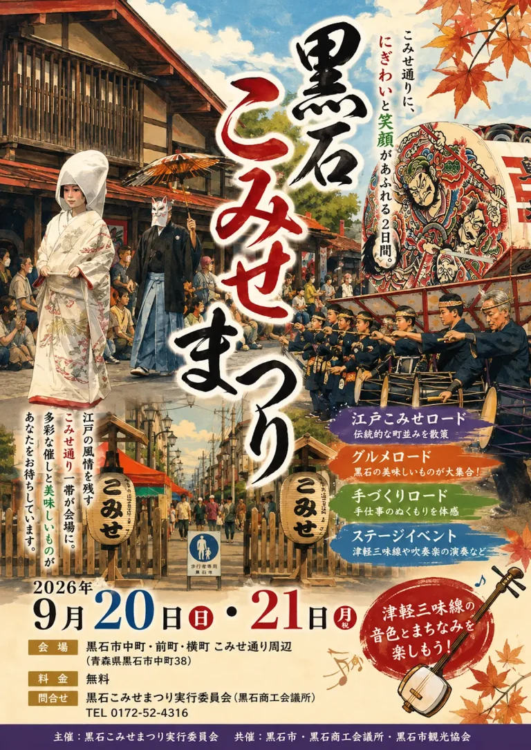 黒石こみせまつり 青森県黒石市のお祭りイベント告知画像