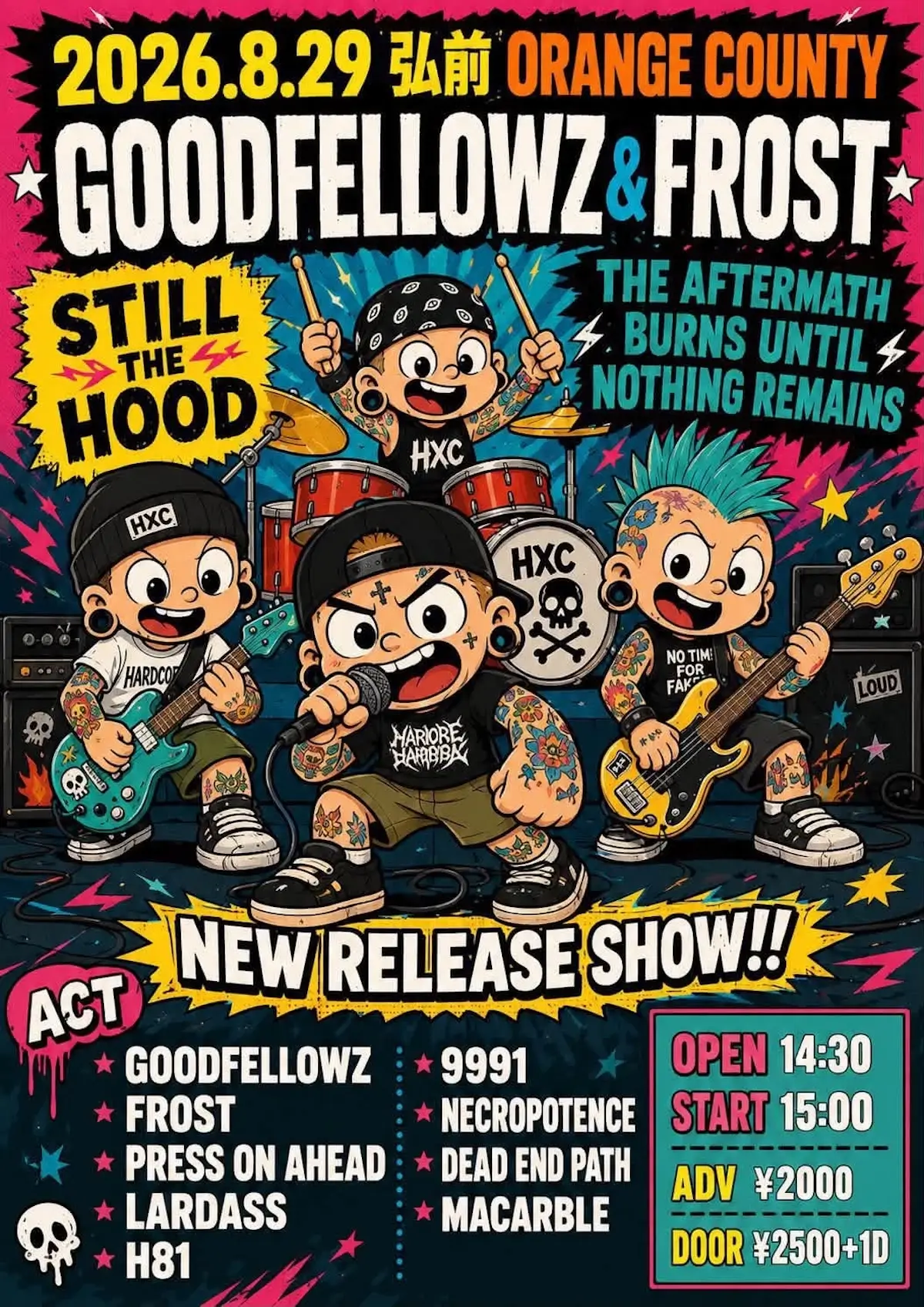 MACARBLE presents GOODFELLOWZ & FROST NEW RELEASE SHOW!! 弘前市のライブイベント告知画像
