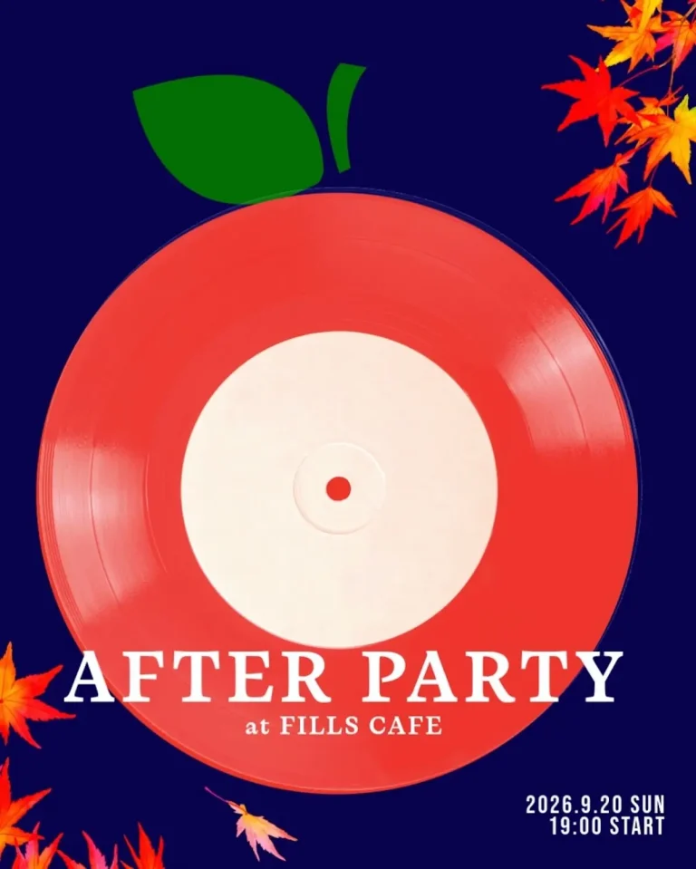 AFTER PARTY 青森県弘前市 FILLS CAFE イベント告知画像