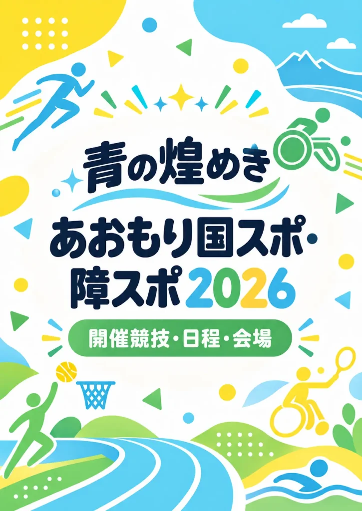 青の煌めきあおもり国スポ・障スポ2026 開催競技・日程・会場のアイキャッチ画像