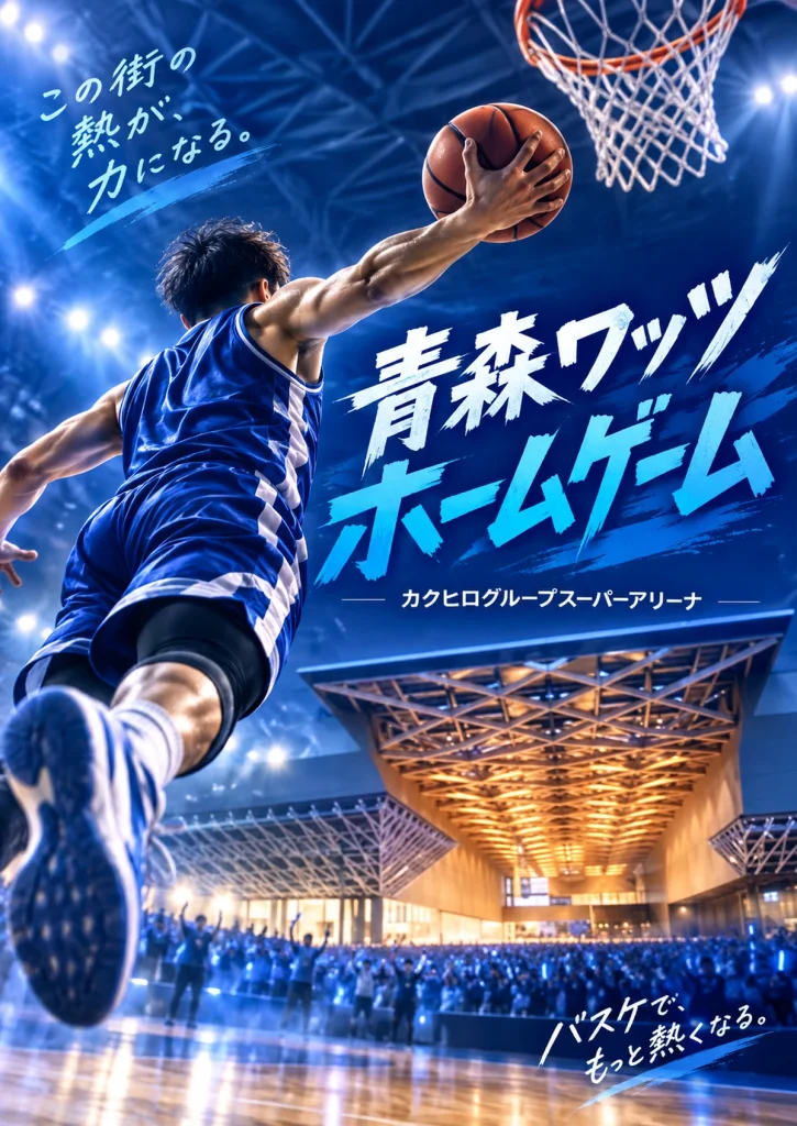 青森ワッツの青森県内ホームゲーム案内用オリジナルイメージ
