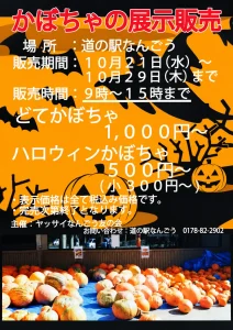 かぼちゃの展示販売 | 10/21(水)〜10/29(木) | 道の駅なんごうに秋の装飾や巨大かぼちゃが勢ぞろい | 青森県八戸市
