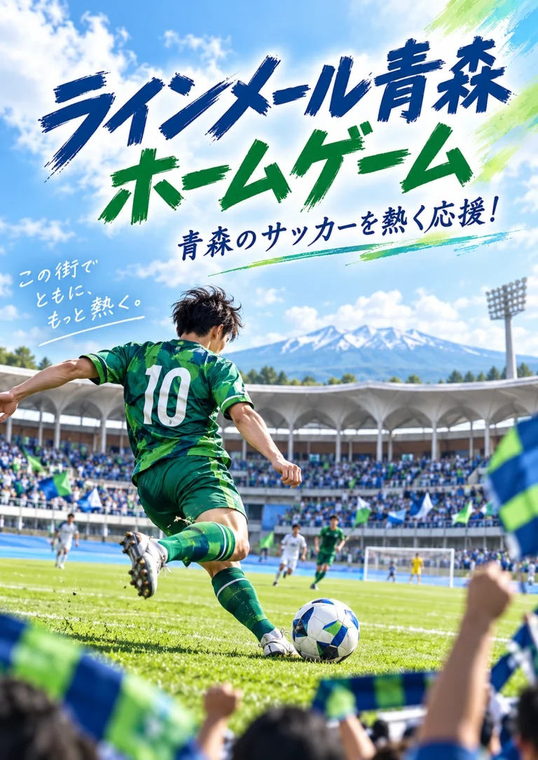 ラインメール青森FCの青森県内ホームゲーム案内用オリジナルイメージ