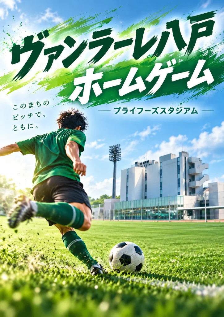 ヴァンラーレ八戸の青森県内ホームゲーム案内用オリジナルイメージ
